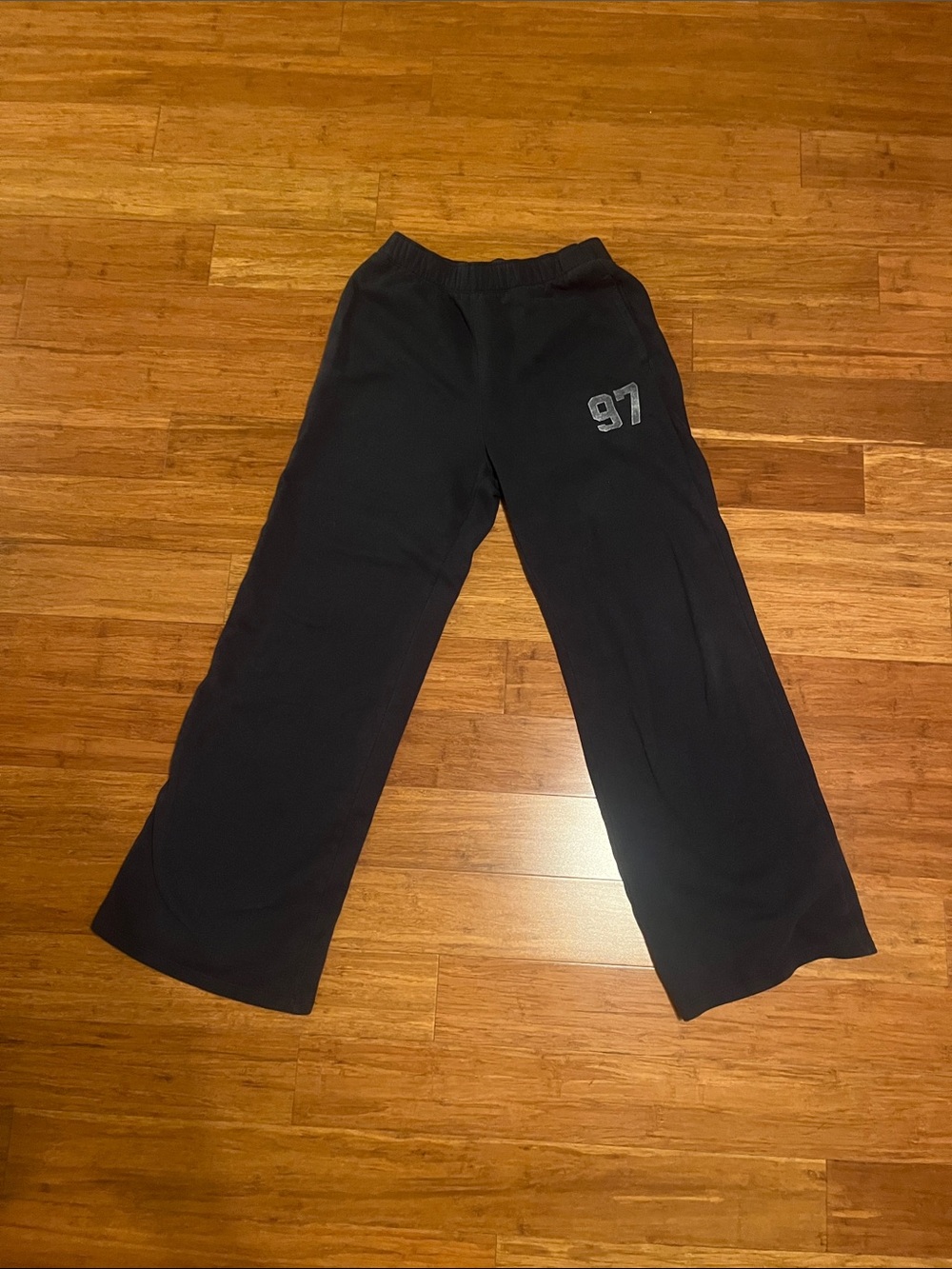 Hollister Black womens Sweatpants with '97 Patch